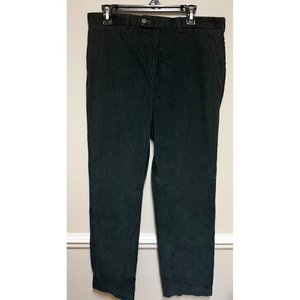 Lauren Ralph Lauren Mens Green Corduroy Pants 34W x 34L Straight Leg Cotton